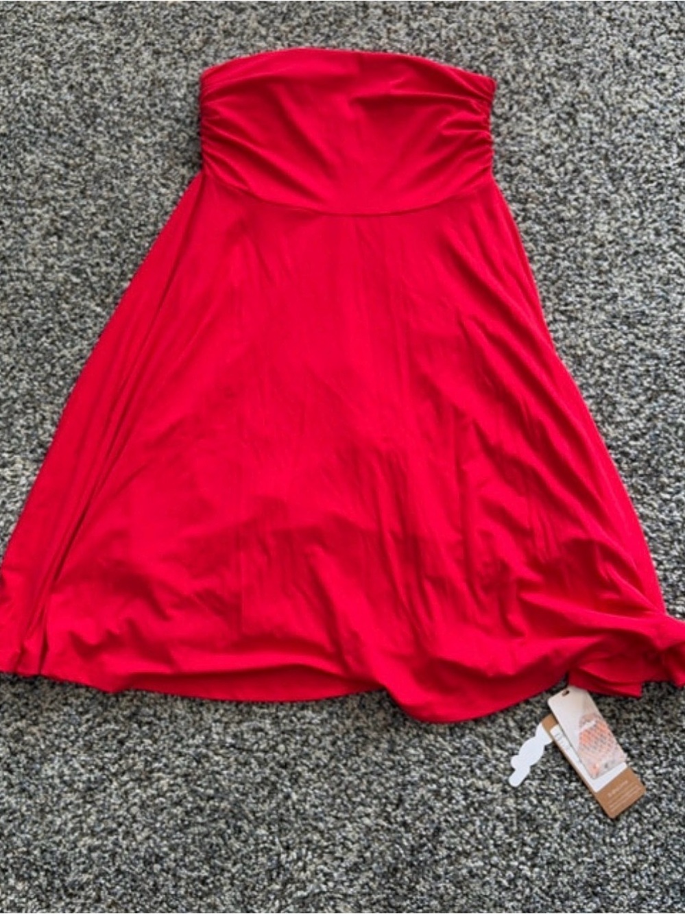 OGL Strapless Red A-Line Dress